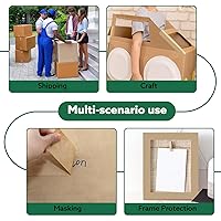 Vista 8 de 6 rollos de cinta de embalaje marrón de 2 pulgadas a granel, cinta de embalaje de papel kraft mejorada 2025, 2 pulgadas x 55 yardas, envío de cartón