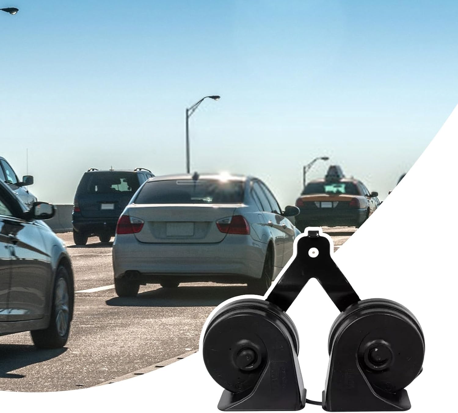 交換イージーインストールカー低および高ピッチホーンアセンブリブラケットホルダーを備えたFL3Z-13832-Cカーホーンに適していま