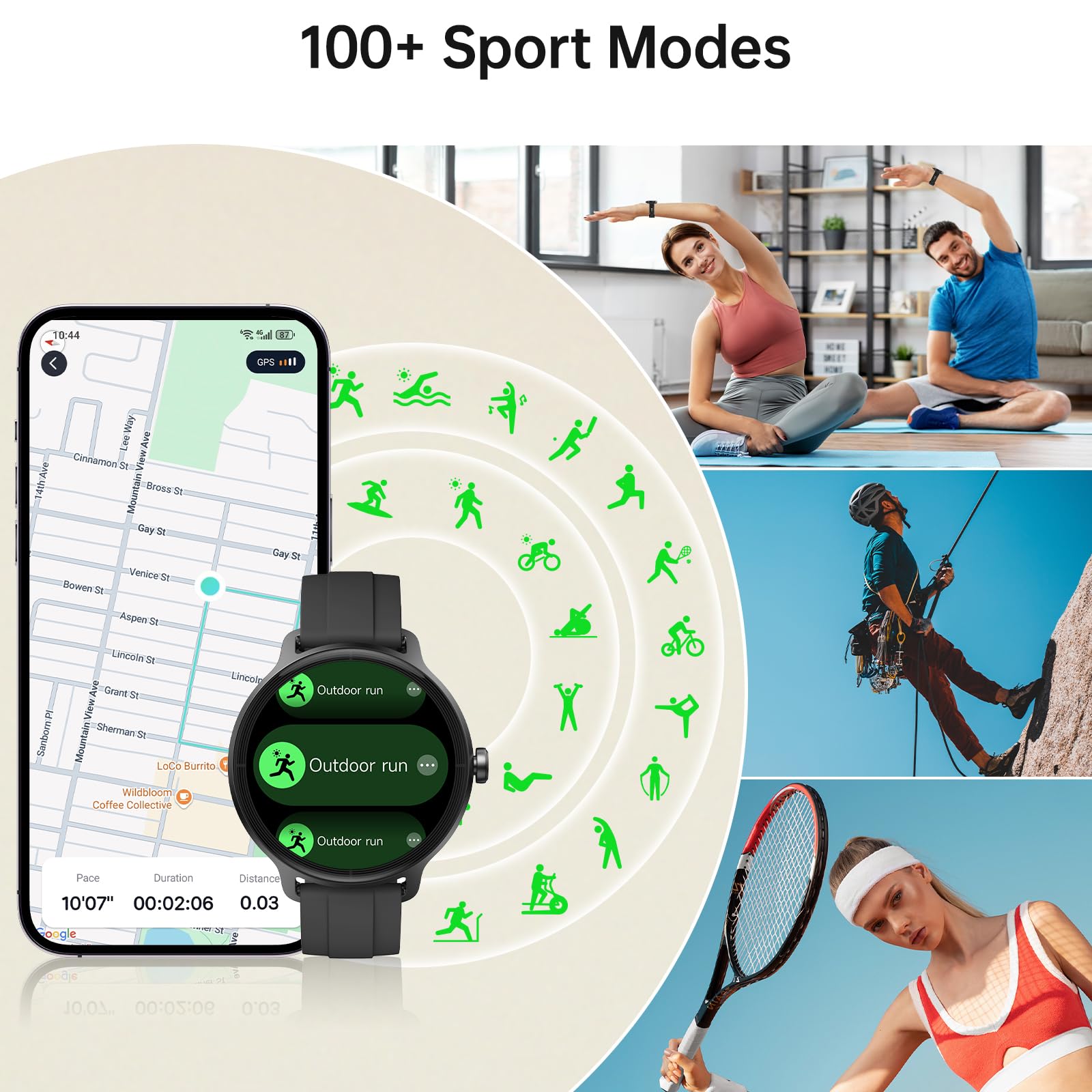 Smart Watch for Men Women(Answer/Make Calls), Smartwatch Built-in AI Voice, 1.27" HD Fitness Tracker with Heart Rate/Sleep/Step/SpO2 Monitor, 100+ Sports Modes, IP68 Waterproof Watch for Android iOS