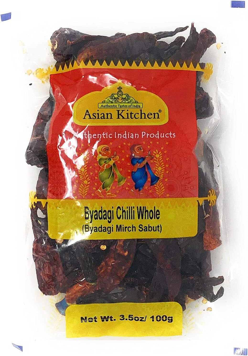 Asian Kitchen (By Rani Brand) Byadagi Chilli Whole Stemless, Indian Chilli 3.5oz (100g) ~ All Natural | Vegan | Gluten Friendly | Non-GMO | Indian Origin