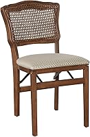 Vista 7 de Stakmore - Juego de 2 sillas plegables con respaldo de caña francesa