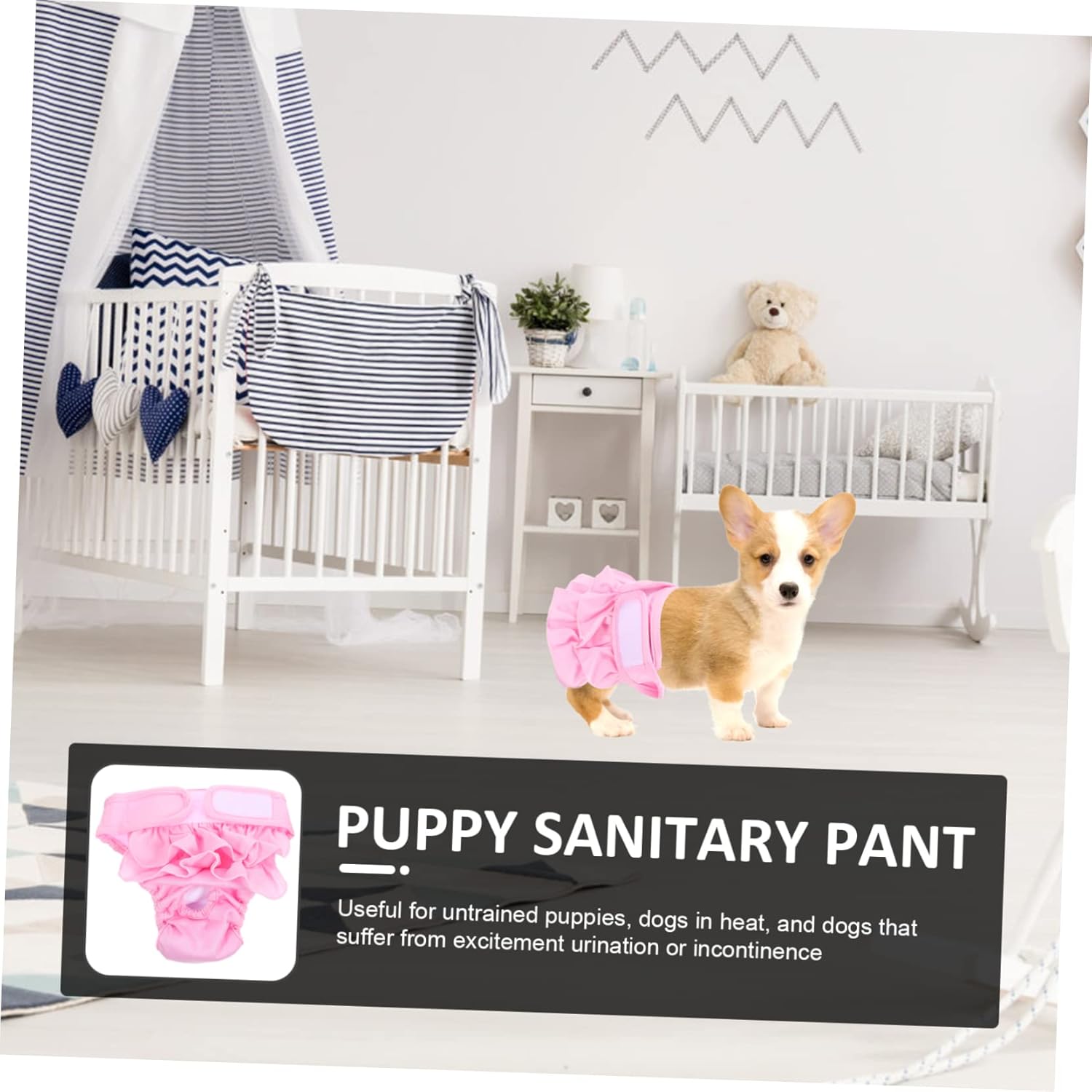 FRCOLOR 5pcs Outdoor Dog Pants Absorbent Pet Diaper for Male Female Dogs Comfortable Period Panties for Heat Training