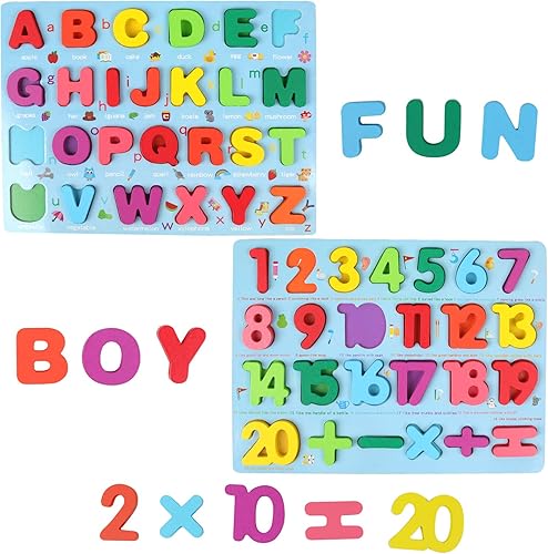 Miniatura 15 de QZMTOY Rompecabezas para niños pequeños, paquete de 10 rompecabezas de madera para niños pequeños, rompecabezas Montessori para niños de 1-3, 2-4