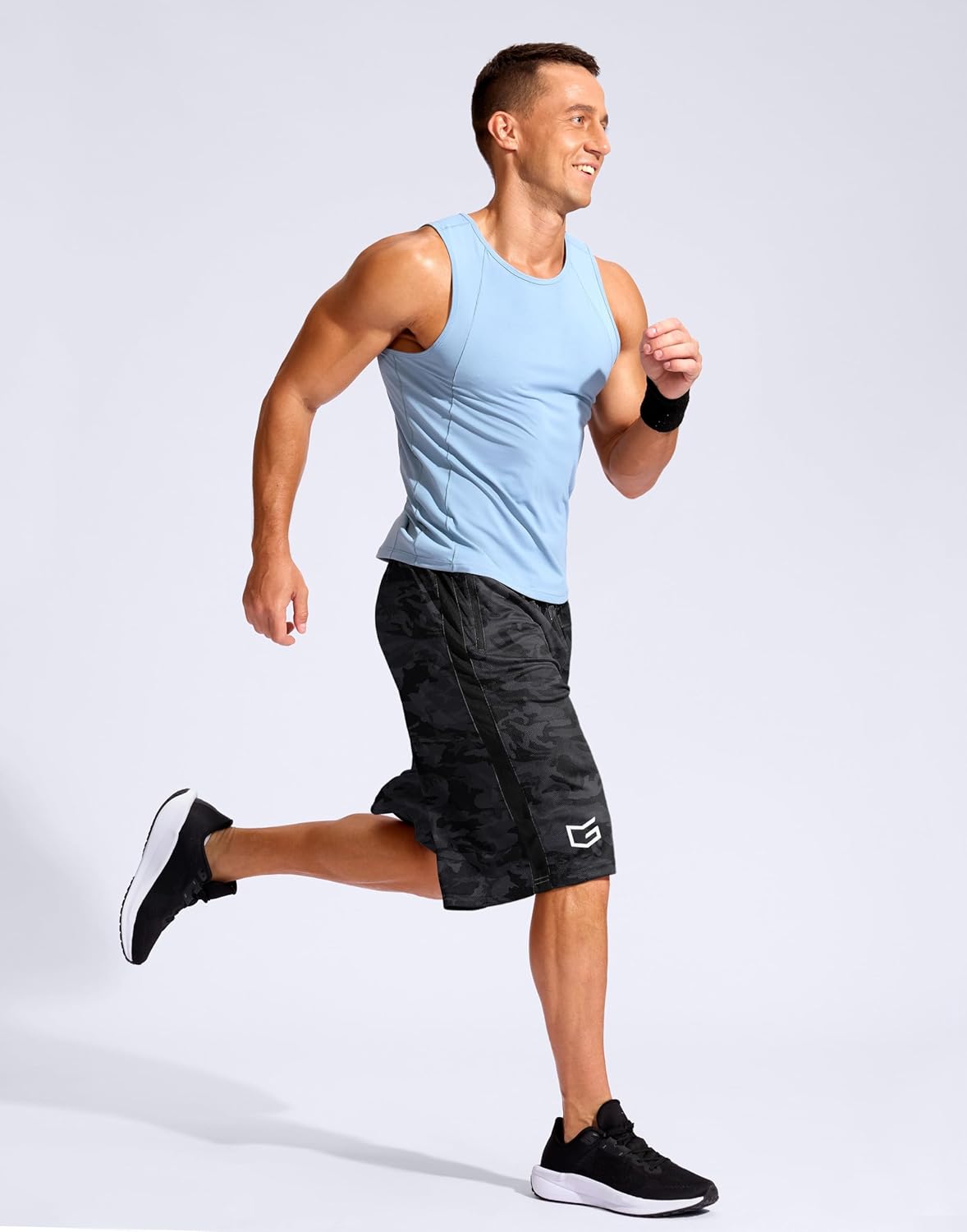 G Gradual Men's 11" Long Basketball Shorts with Zipper Pockets Drawstring Mesh Lightweight Gym Athletic Shorts for Men - Image 6