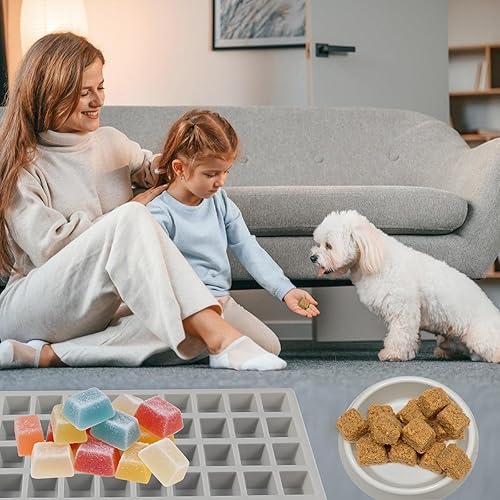 Miniatura 7 de Moldes cuadrados de silicona para dulces de chocolate, mini molde de goma de silicona para terraza cuadrada, 72 cavidades tamaño de molde de fondant