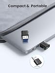 UGREEN USB to USB C Adapter 3 Pack, 10Gbps Data Transfer USB A to USB C Adapter Car Charger Adapter for iPad, iPhone 17 Pro Max, Galaxy S25, Car Play, PC/Laptop, Hard Drive Enclosure