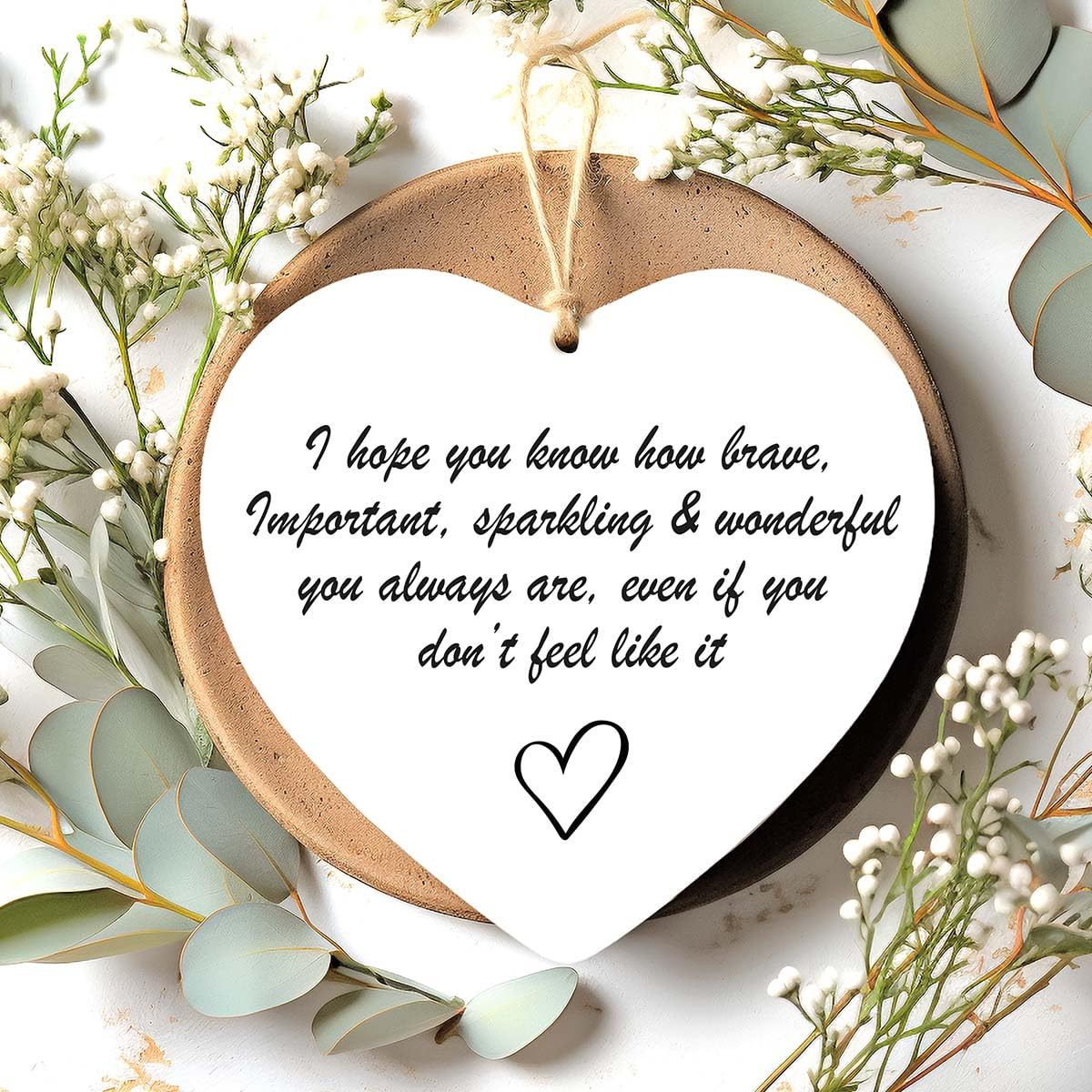 I Hope You Know How Brave, Important, Sparkling Positive Gift - Thinking of You Keepsake Stay Strong Present Support Gift