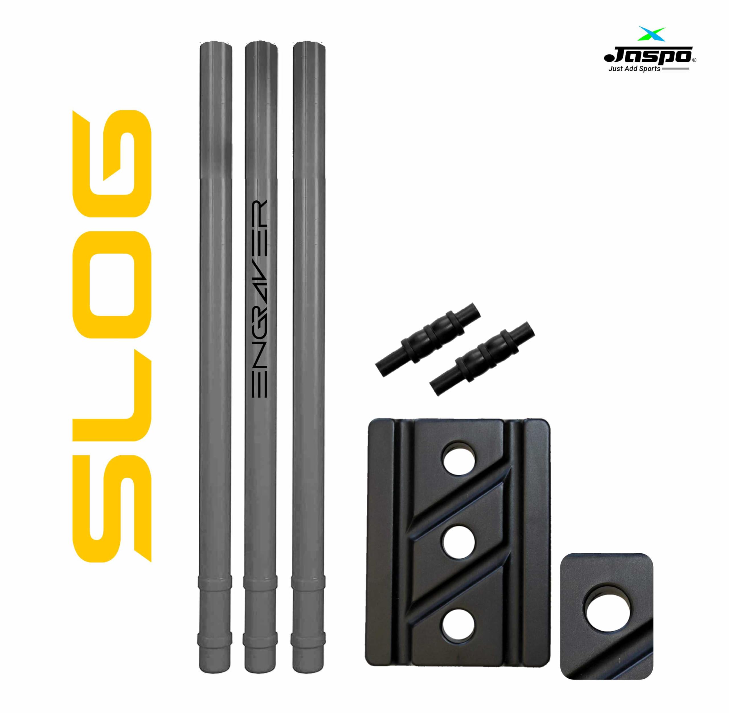 JASPO Slog Engraver Cricket Kit – Stumps – Lightweight & Durable Tennis Cricket Plastic Kit (Wicket Set Only) 1