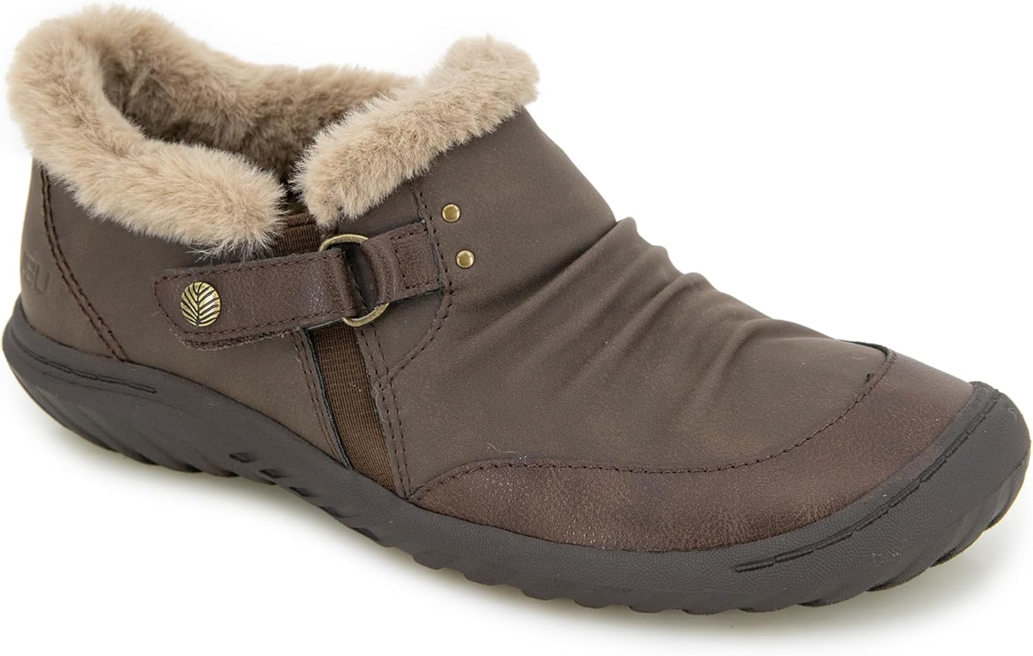 JBU Women's Heather Slip On Cozy Comfortable Memory Foam APMA Accepted Walking Flat - Image 2