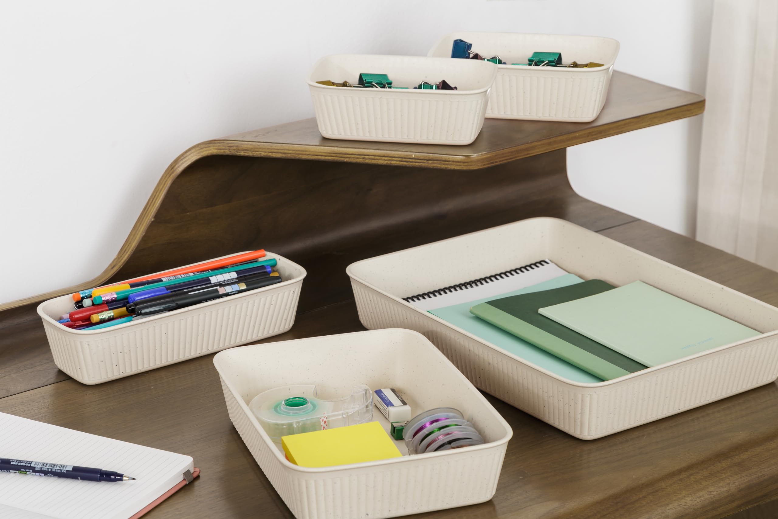 Ensemble De 4 Organisateurs  1 Slim 1 A6 1 A5 1 A4  Baobab Polypropylene Sans Bpa Blanche 88506751