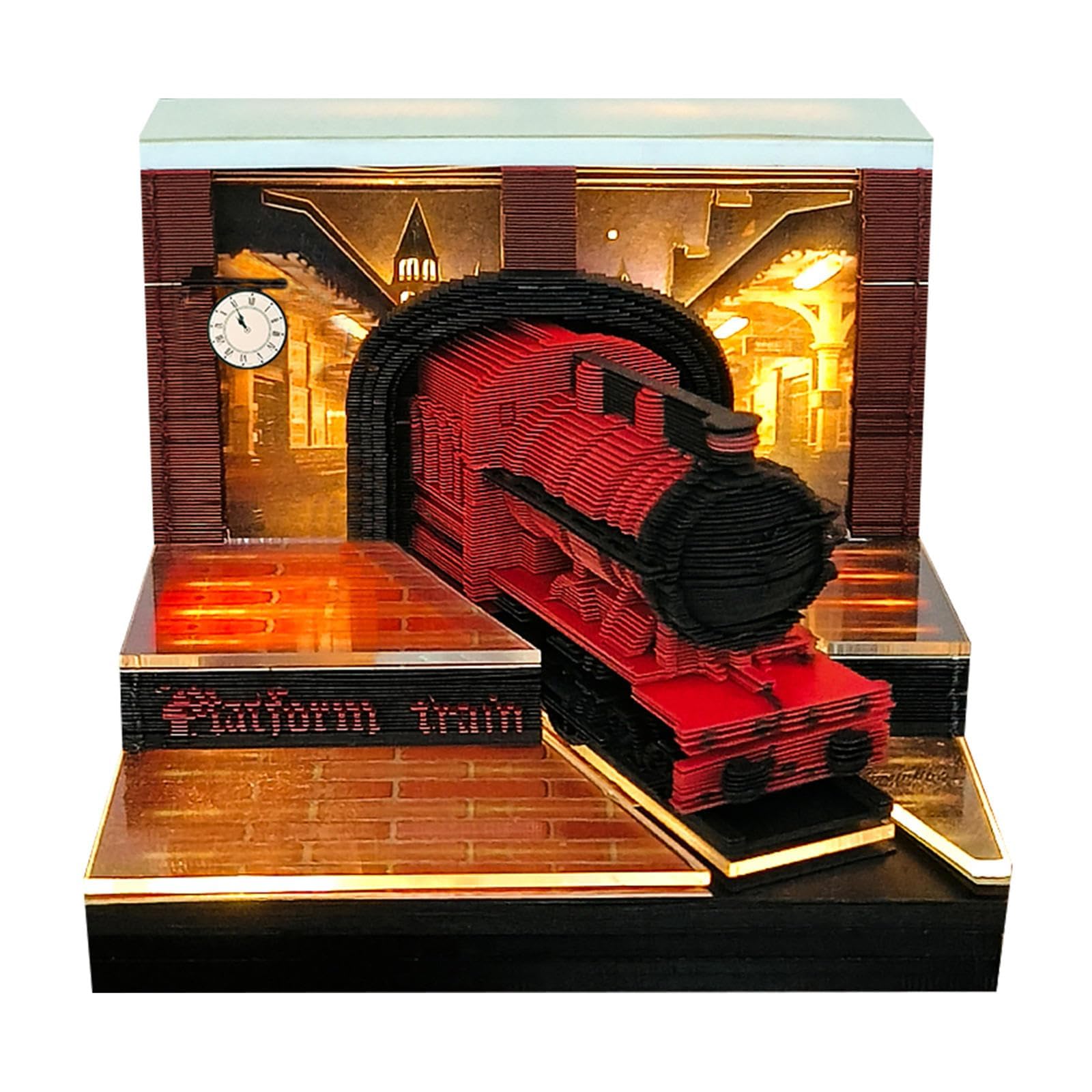 2026 Time Piece Calendar 3D Weekly Calendar Notepad 3D Tear Away Calendar DIY Paper Carving Art Desktop Decoration Gift for Christmas Birthday Anniversaries T