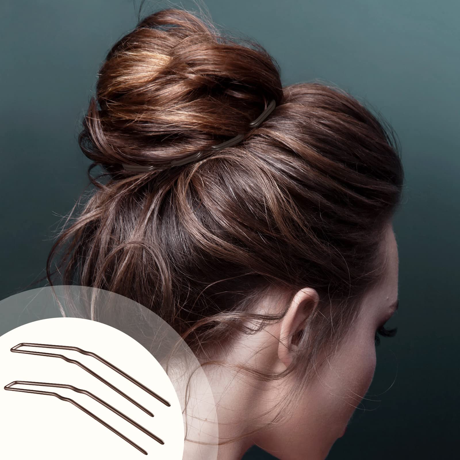 U Hair Pins Metal 36 Pack Hair Styling Bobby Pins for Updo and Bun Hoyols U Shaped Hair Pins Silver, Assorted Size U Shape  main image 4
