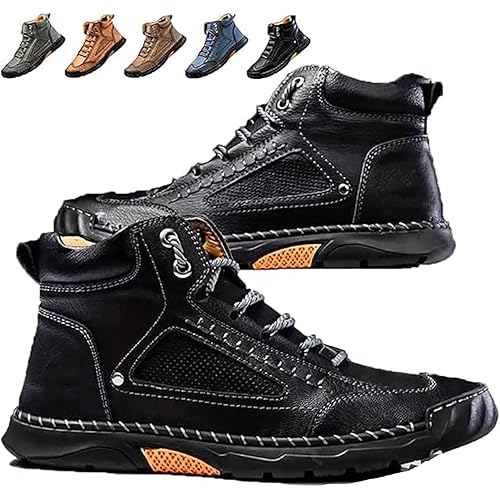 Sawbehind Mens Boots, Arch Support, Saw Behind Men's Comfortable Handmade Leather Boots–Waterproof, Spacious Toe Box
