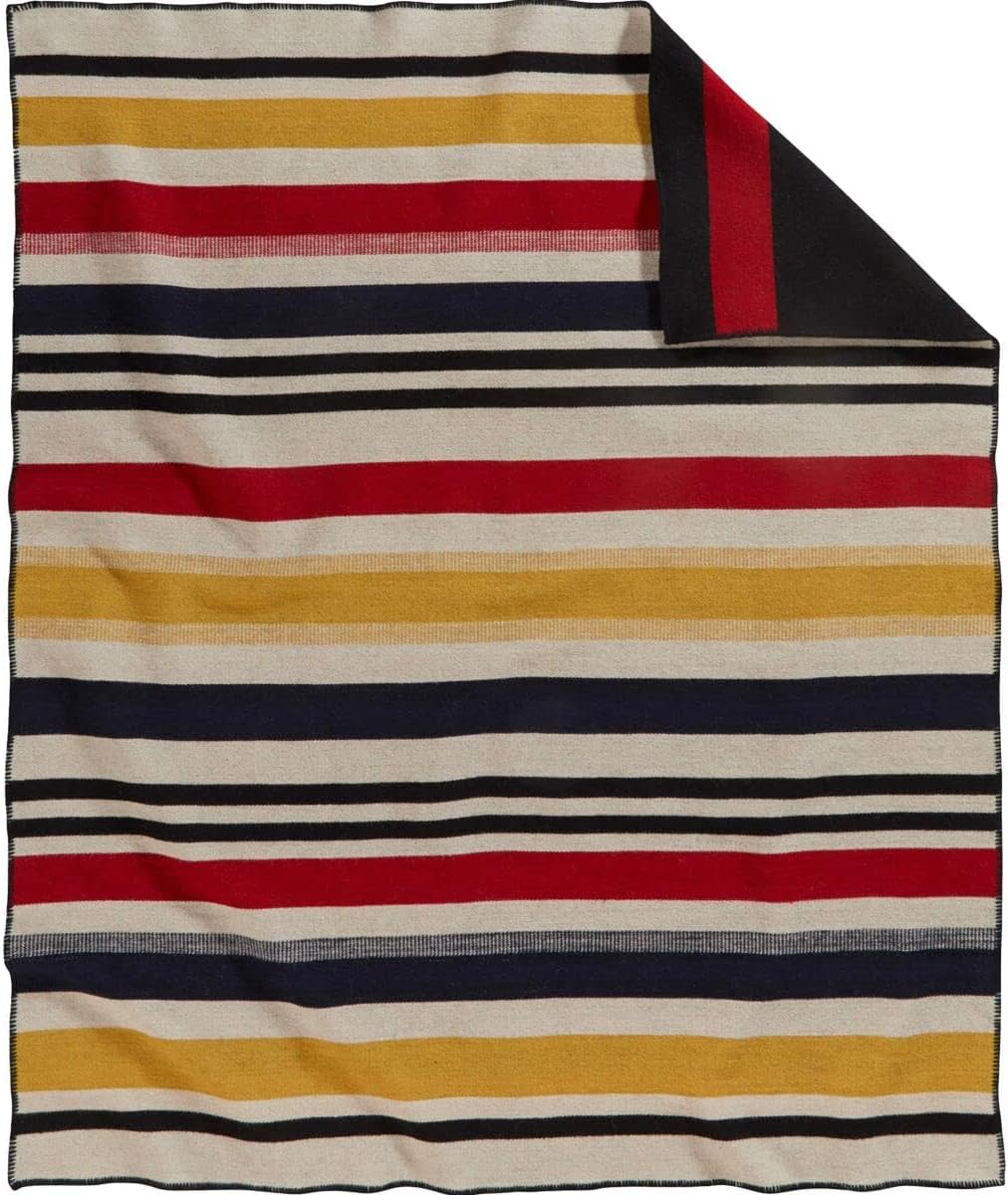 PENDLETON Wool Carrier with Throw Boulder Stripe One Size