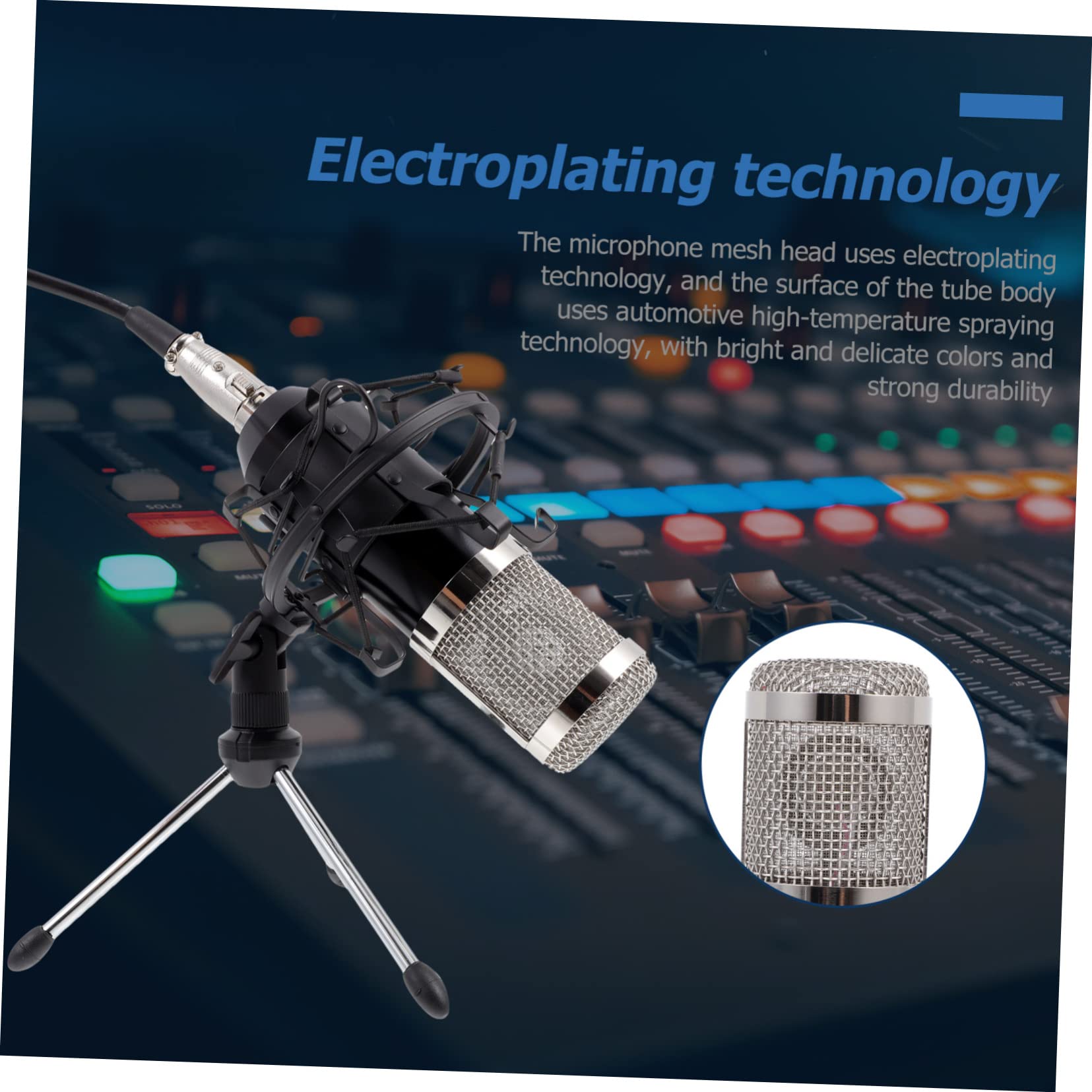 Microfono Condensator Set Microfono Durevole e Versatile per Uso Domestico Karaoke Materiali e Cattura Precisa della Voce Umana Colore Casuale