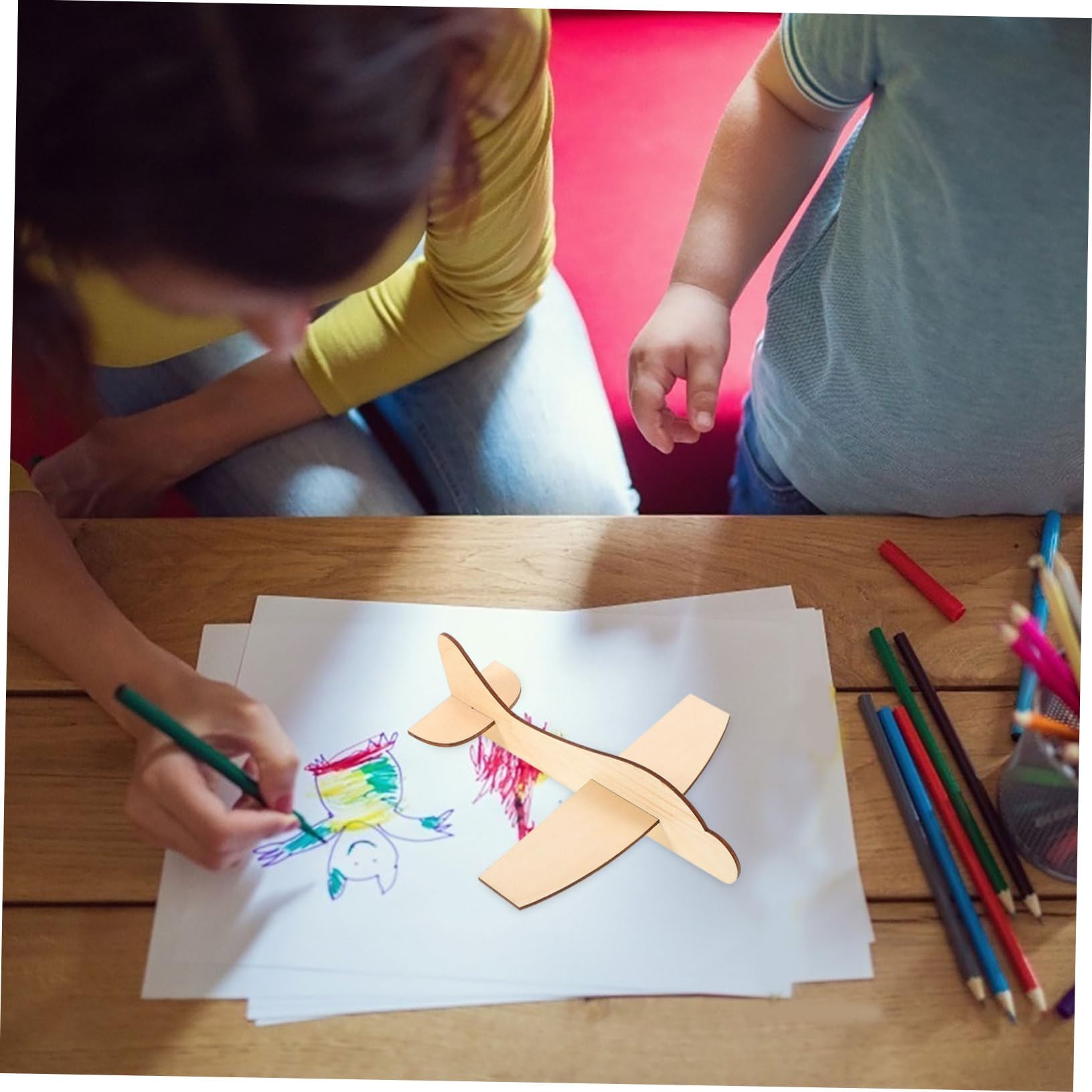KOMBIUDA Avión De Bricolaje De Madera 24 Piezas Mini Aviones De Madera Sin Terminar Para Pintar Y Graffiti Manualidades Creativas Para Niños Hogar Y Aula