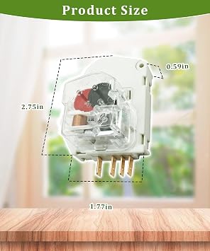 241705102 4378243 Refrigerator Defrost Timer Compatible with Frigidaire Electrolux Refrigerator,Replaces AP5986785,EAP11726371,PS11726371,AFR15017,PD00035601