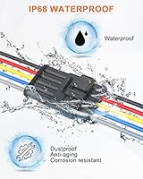 Vista 3 de NAOEVO Conector de 5 Pines Impermeable, Conectores de 5 Cables 16 AWG, Conectores Eléctricos Automotrices Macho y Hembra Vía con Tubo