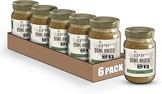 EPIC Beef Jalapeno Sea Salt Bone Broth, Keto Friendly, Paleo Friendly, 14 fl oz (Pack of 6)