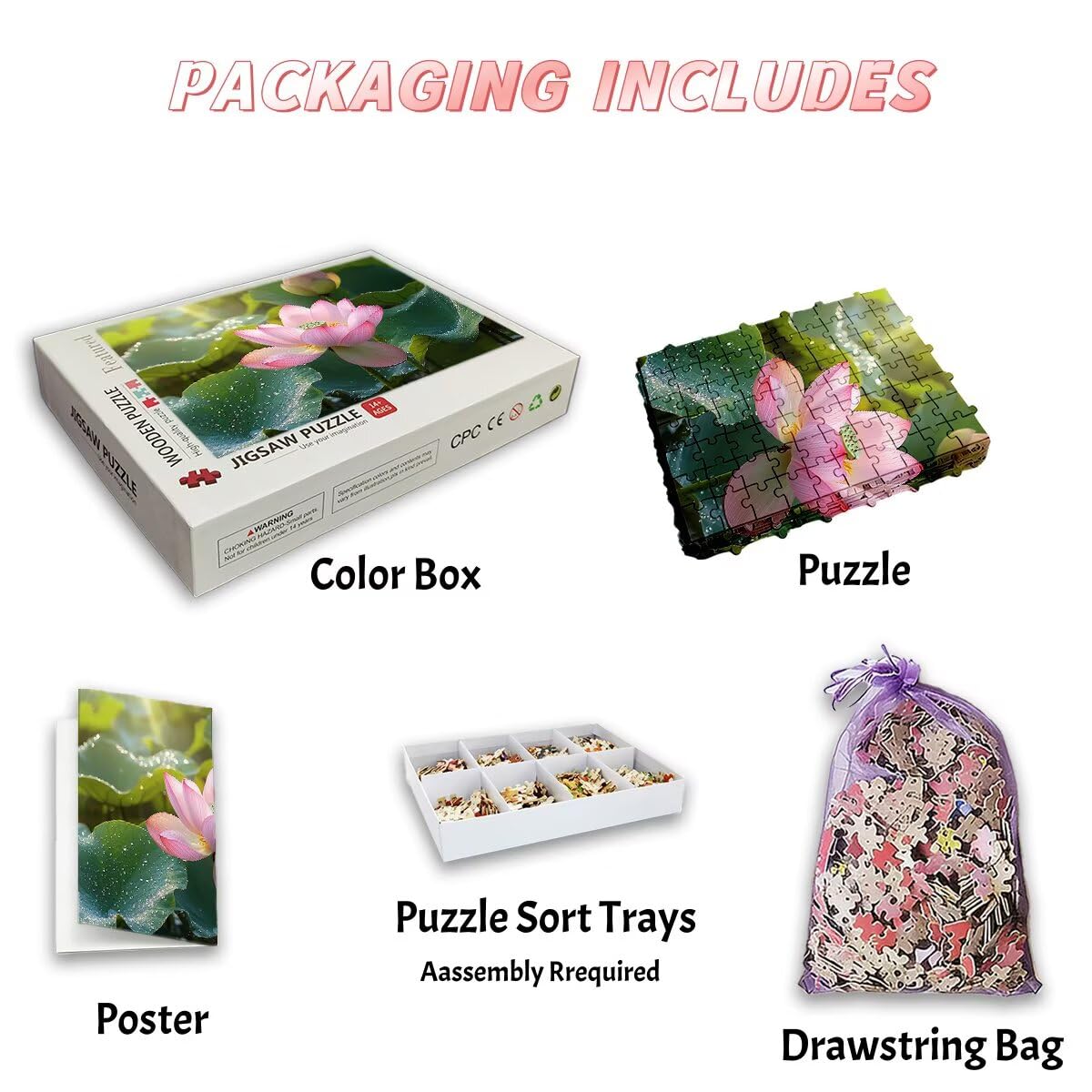 Puzzle dla dorosłych 1500 puzzli kwiatowych 1500 sztuk dla dorosłych, drewniane puzzle do wystroju wnętrz, niemożliwe gry logiczne, unikalne prezenty dla kobiet, mężczyzn, wymagający motyw puzzli
