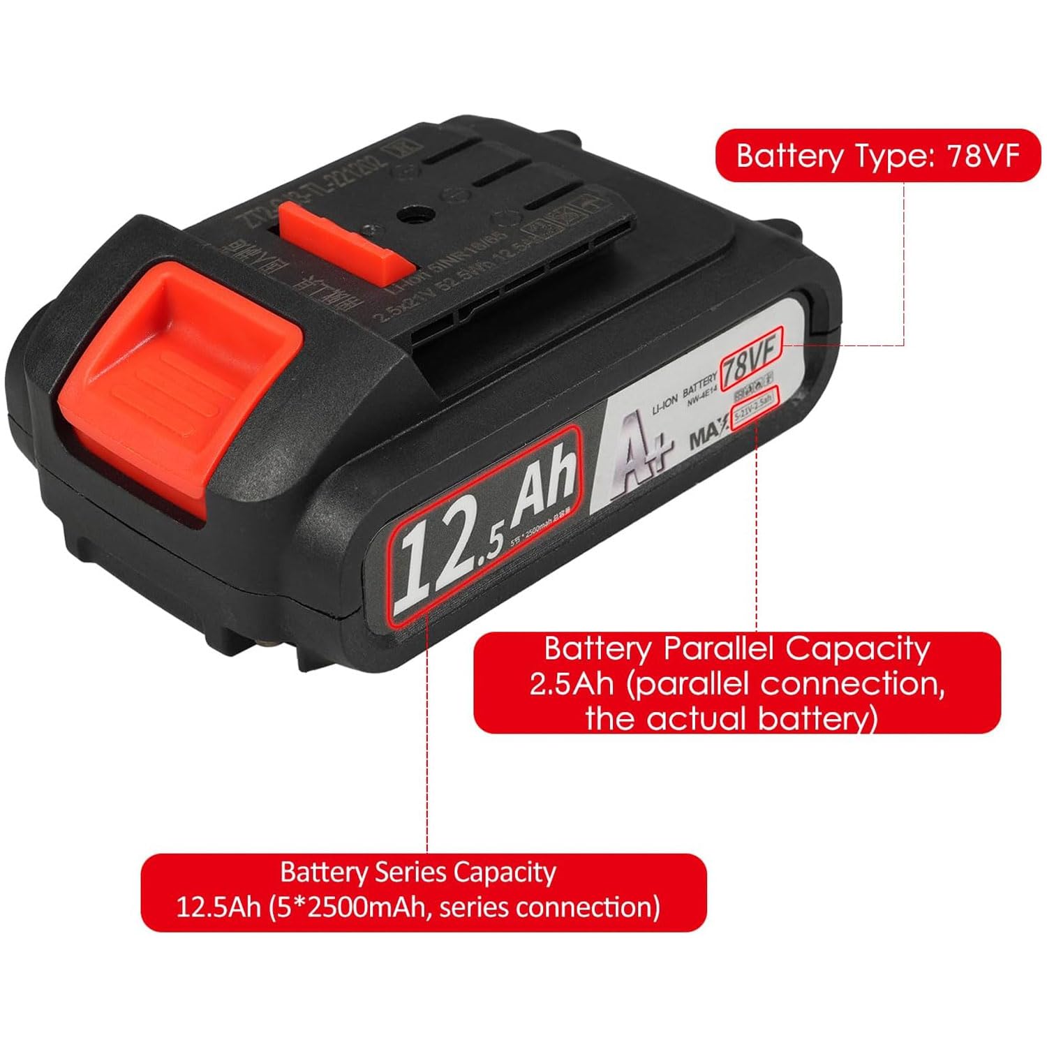 Pistola De Calafateo Portátil De Doble Cartucho, Pistola Adhesiva De Calafateo Eléctrica De 6 Velocidades Ajustables con Batería De Litio De 12,5 AH Y Luz LED, Pistola De Calafateo Profesional