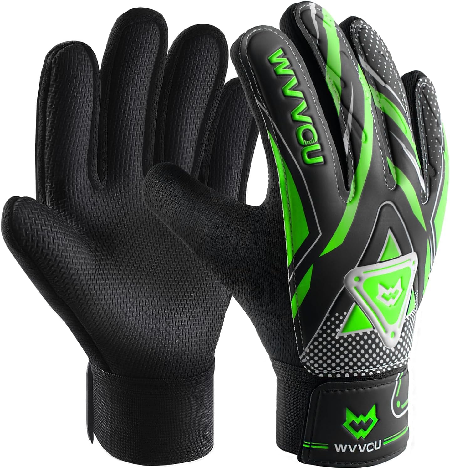 WVVOU Kids Goalie Gloves Soccer,Goalkeeper Gloves for Kids Boys Children,Goalie Gloves Youth with Double Protection,Super Grip Anti-Slip Palm for All-Weather Training & Match Play-image-29