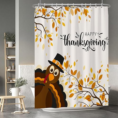 Miniatura 74 de Baocicco Juego de cortinas de ducha de fantasmas de Halloween, encantadores fantasmas de dibujos animados, divertidos trucos o tratos, cortinas de