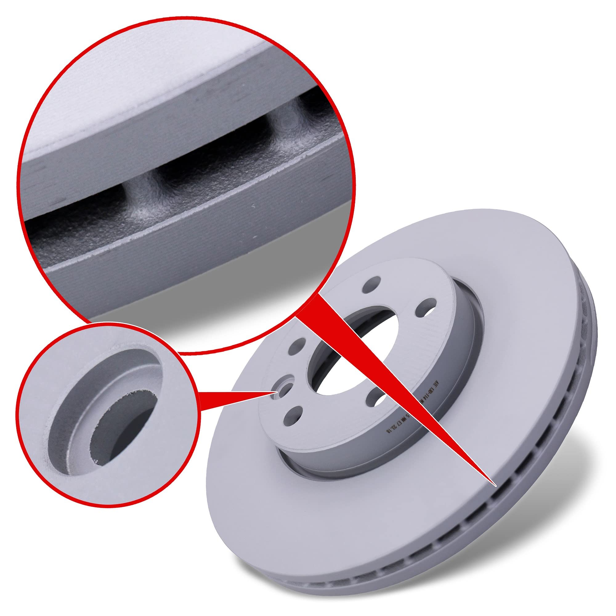 ATE Bremsenset Vorderachse inkl. Bremsscheiben vorne Ø 308 mm belüftet und Bremsbeläge vorne + Warnkontakt Kompatibel mit VW MULTIVAN T5, T6, TRANSPORTER T5 + T6