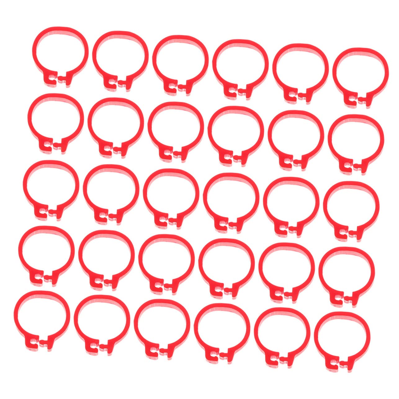 Abaodam 200 Pcs Identification Rings Plastic Foot Bands for Easy to Apply for Identifying Breeds and Marking Behavior