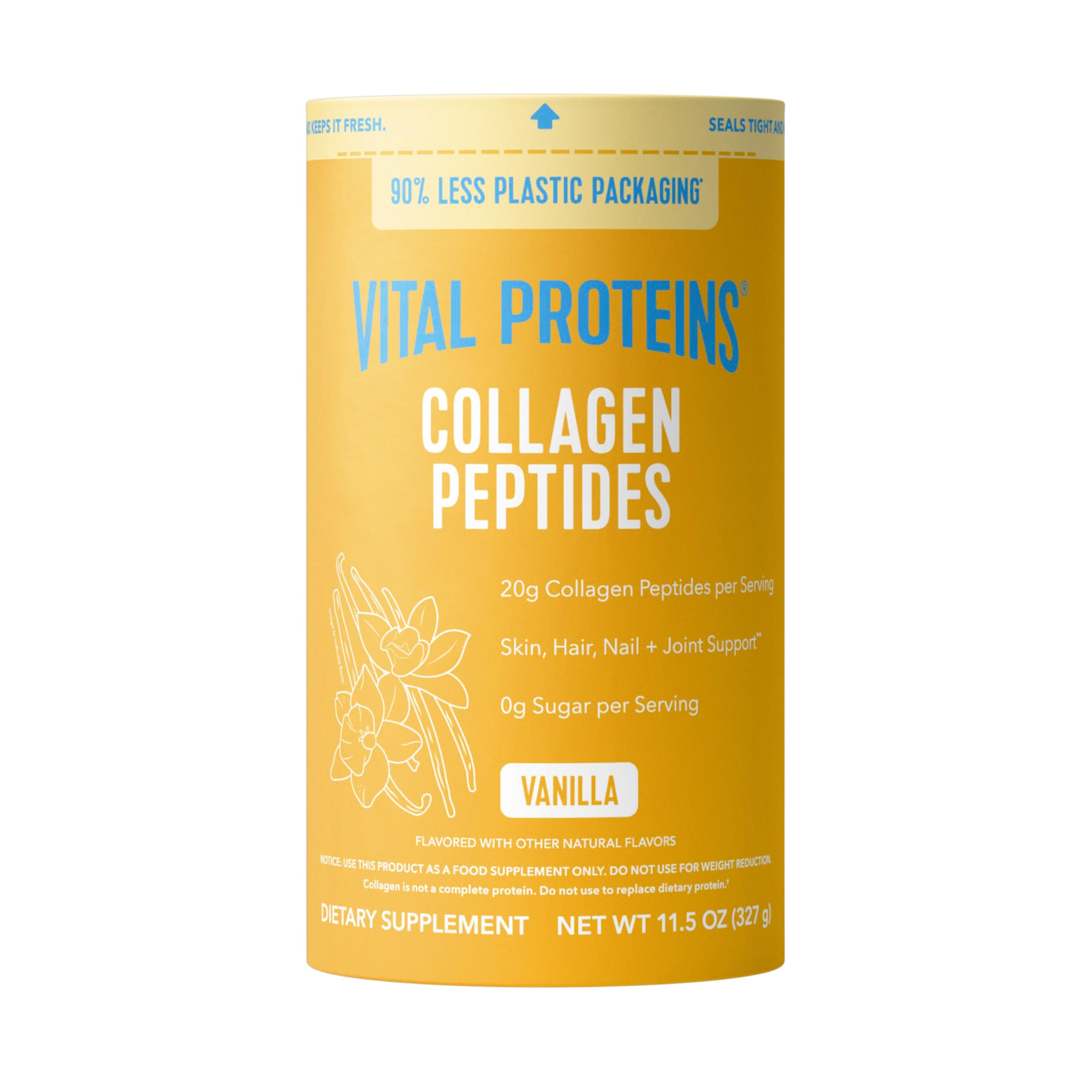 Collagen Peptides Powder Vanilla - Supports Hair, Skin, Nails, Bones, Joints, Powder for Women