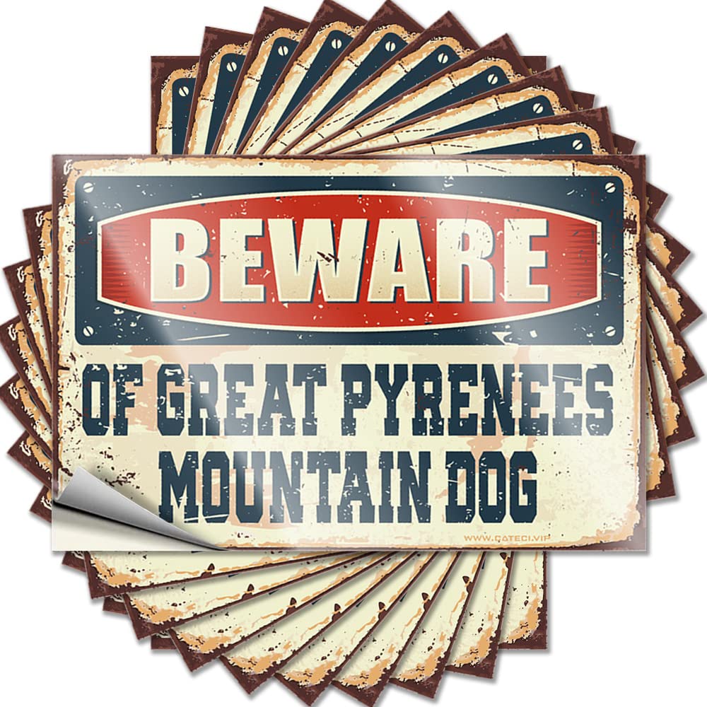 Quote Half Room Decor Indie Aesthetic Case Beware of Great Pyrenees Mountain Dog - No Residue Decals for Earth(12X18CM)