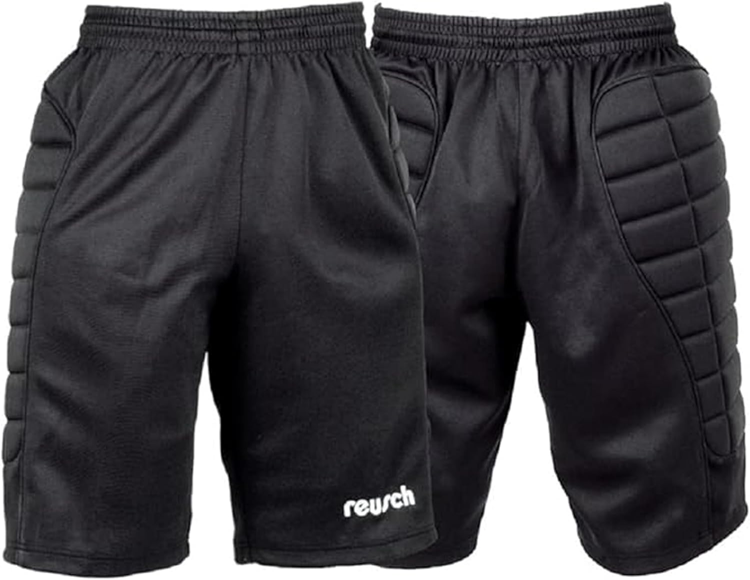 Reusch Padded Cotton Bowl Shorts for Men – Adult Large Black | Soccer Goalkeeper Protective Shorts | Athletic Sportswear