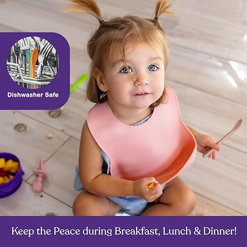 Miniatura 5 de Best First Stage Baby - Cucharas para bebé, paquete de 5, cucharas de silicona suave para bebé, juego de regalo para bebés