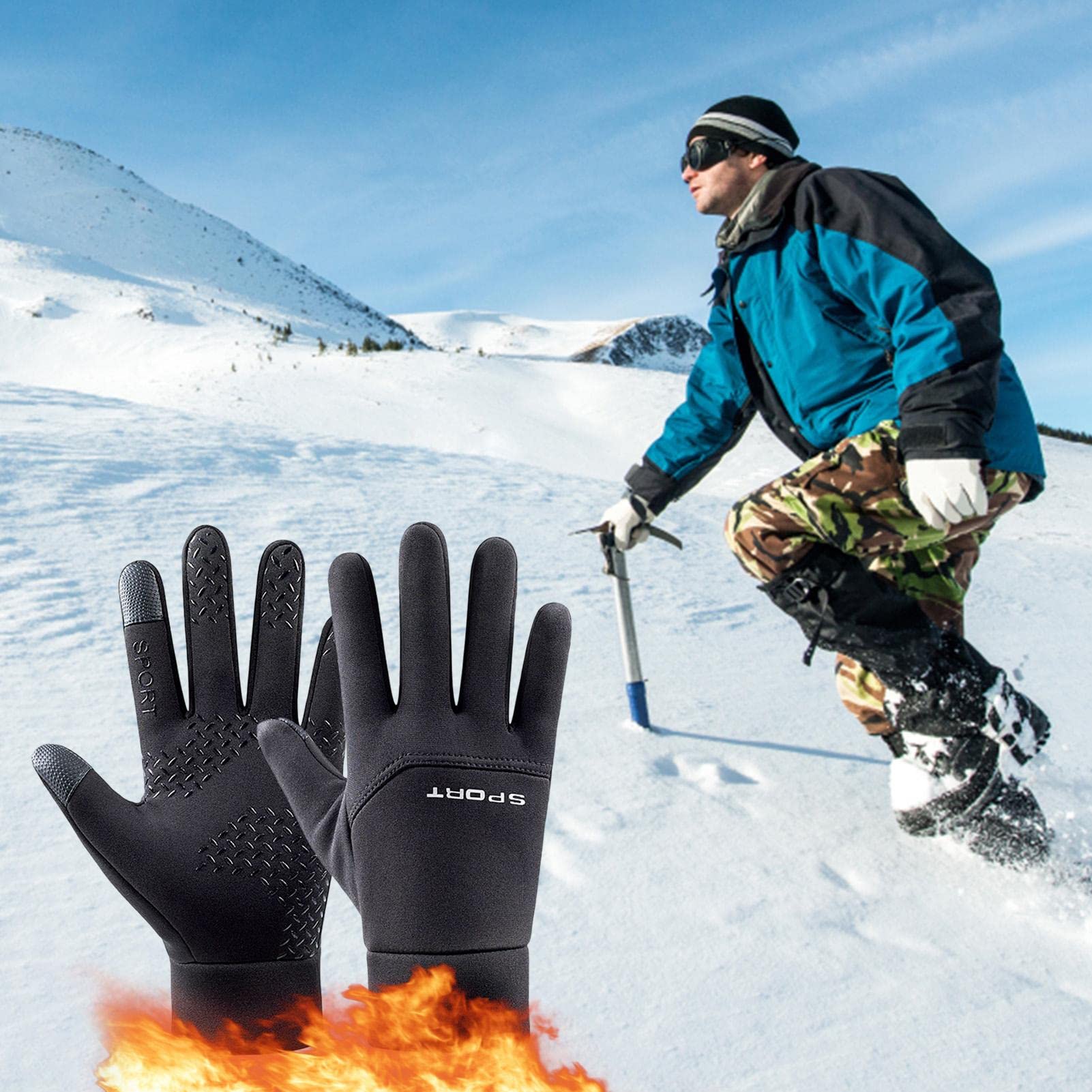 EXBERT Berührungsempfindliche Handschuhe, Textfreundliche Winterhandschuhe, Smartphone-Handschuhe, Touch-fähige Winterhandschuhe, -Handschuhe, Thermo-Touch-Handschuhe, Handy-Screen-Handschuhe Fashion