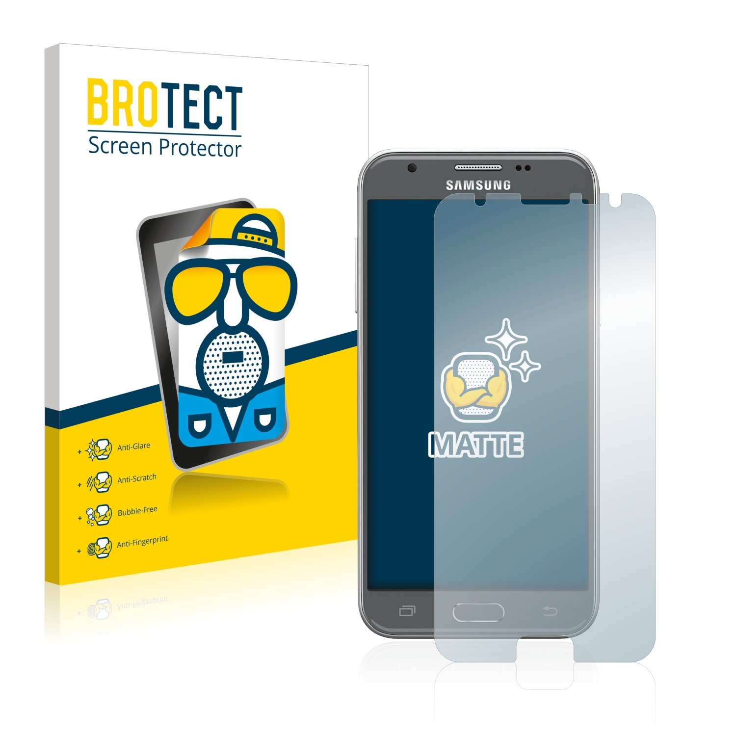 brotect 2-Pack Screen Protector Anti-Glare compatible with Samsung Galaxy J3 Emerge Screen Protector Matte, Anti-Fingerprint Protection Film
