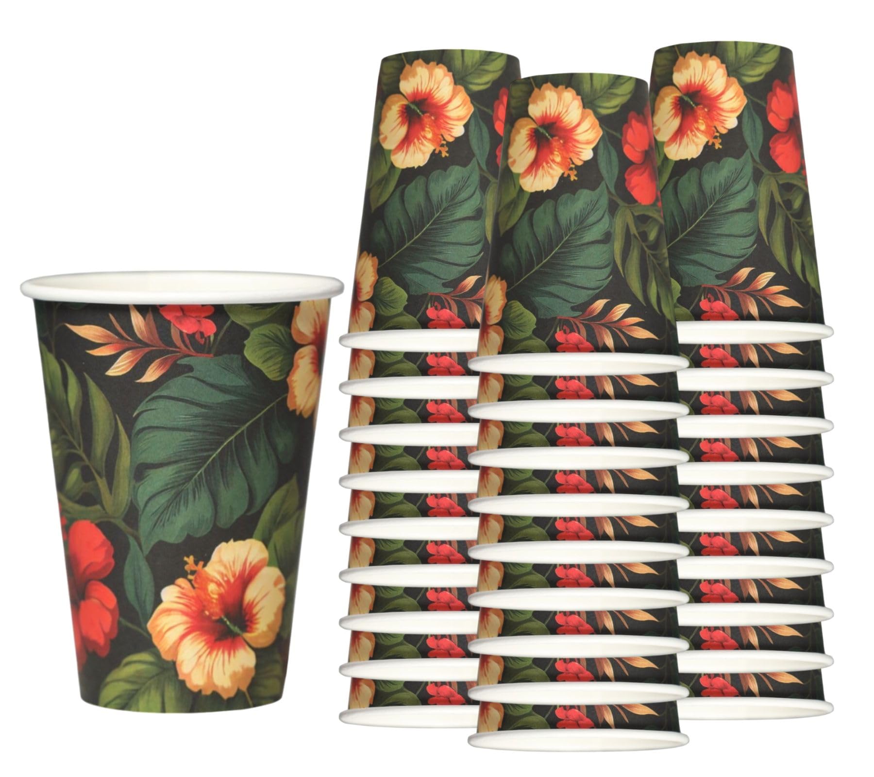 Bicchieri di Carta Compostabili 200 ml - Per Acqua e Bevande Calde o Fredde - Fantasie Colorate, Fiori, Maioliche, Eco-Friendly e Ideali per Feste, caffè, ufficio e Uso Quotidiano (ART 71528, 1000 PZ)