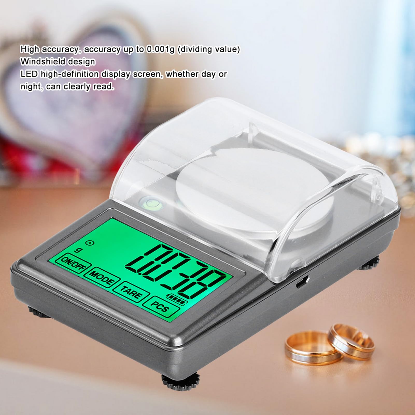 Raguso 50g / 0,001g Mini báscula de joyería Digital de Alta precisión báscula de Laboratorio de balanza electrónica portátil de miligramos
