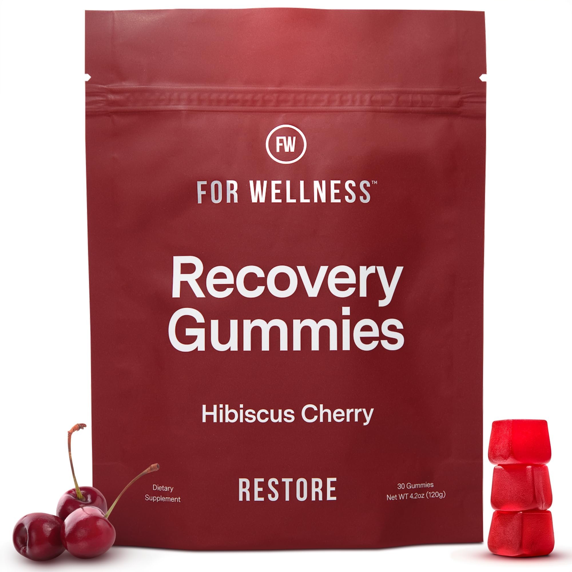 For Wellness Recovery Gummies Restore Tart Cherry