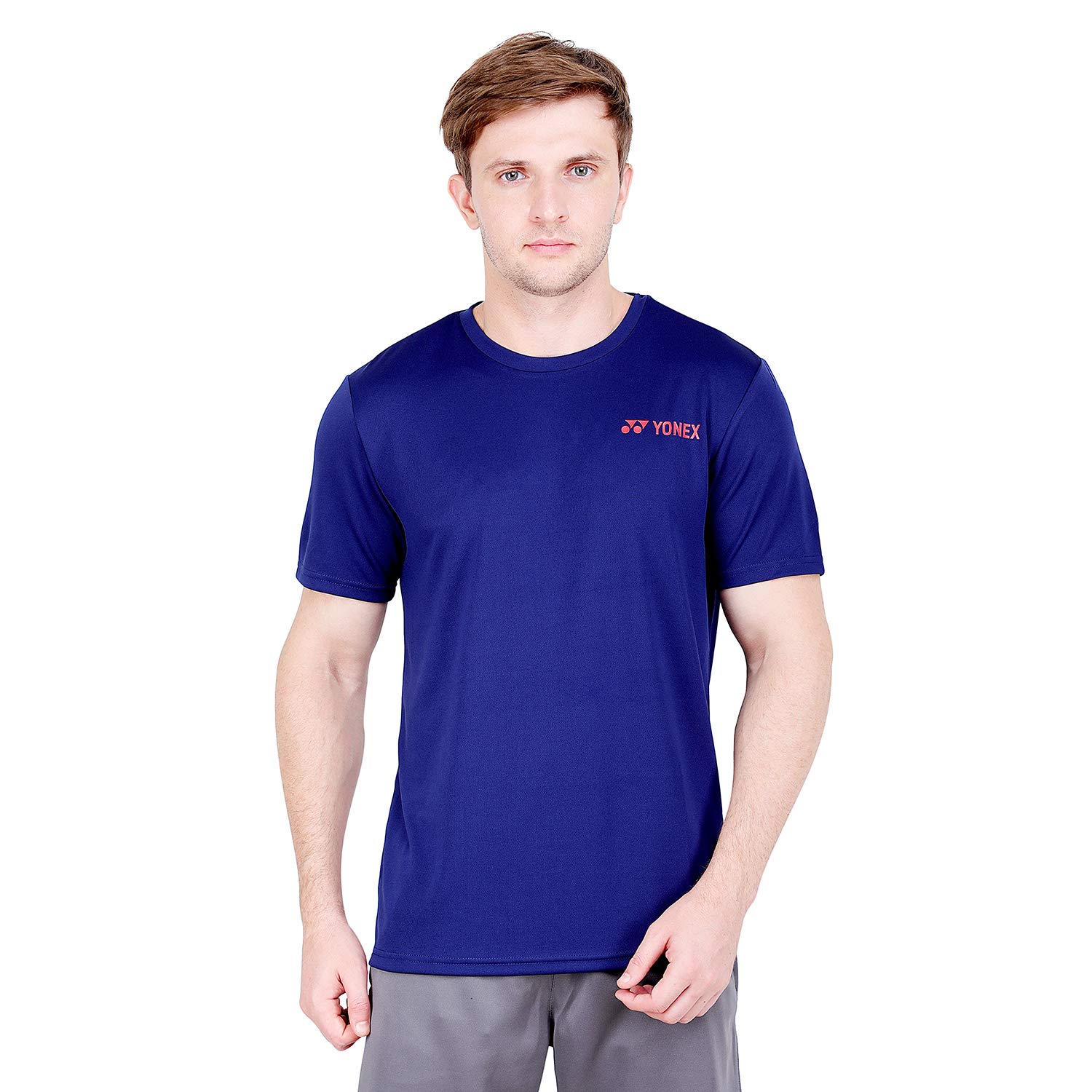 Yonex RM 1018 Polyester Round Neckl (Patriot Blue/Tomato) TRU Breeze: Sweat Free/Dry and Comfortable (B07X8FTYJ6) Amazon Price History, Amazon Price Tracker