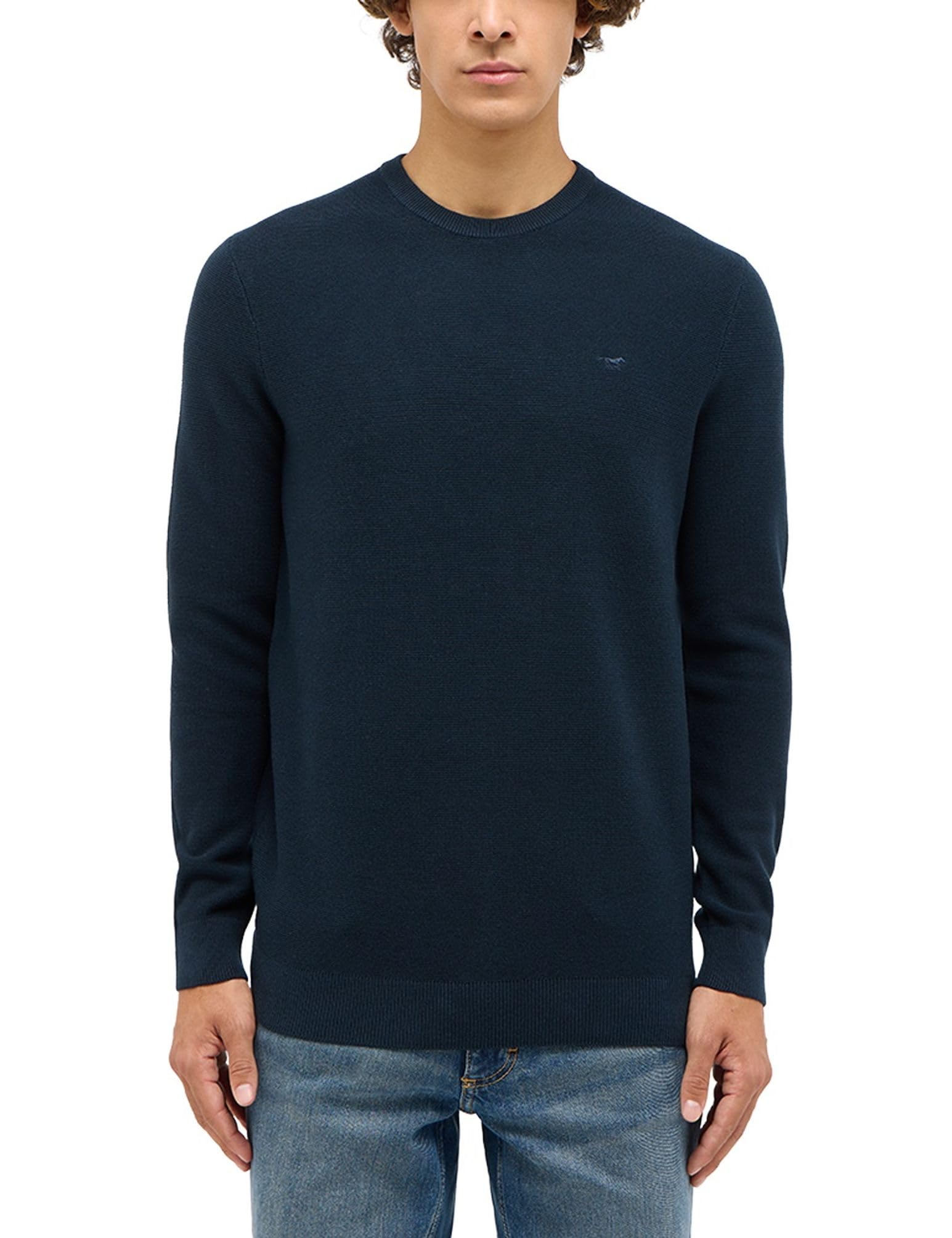 MUSTANG Herren Rundhals Pullover Elliot - Regular Fit S - 6XL Blau Schwarz