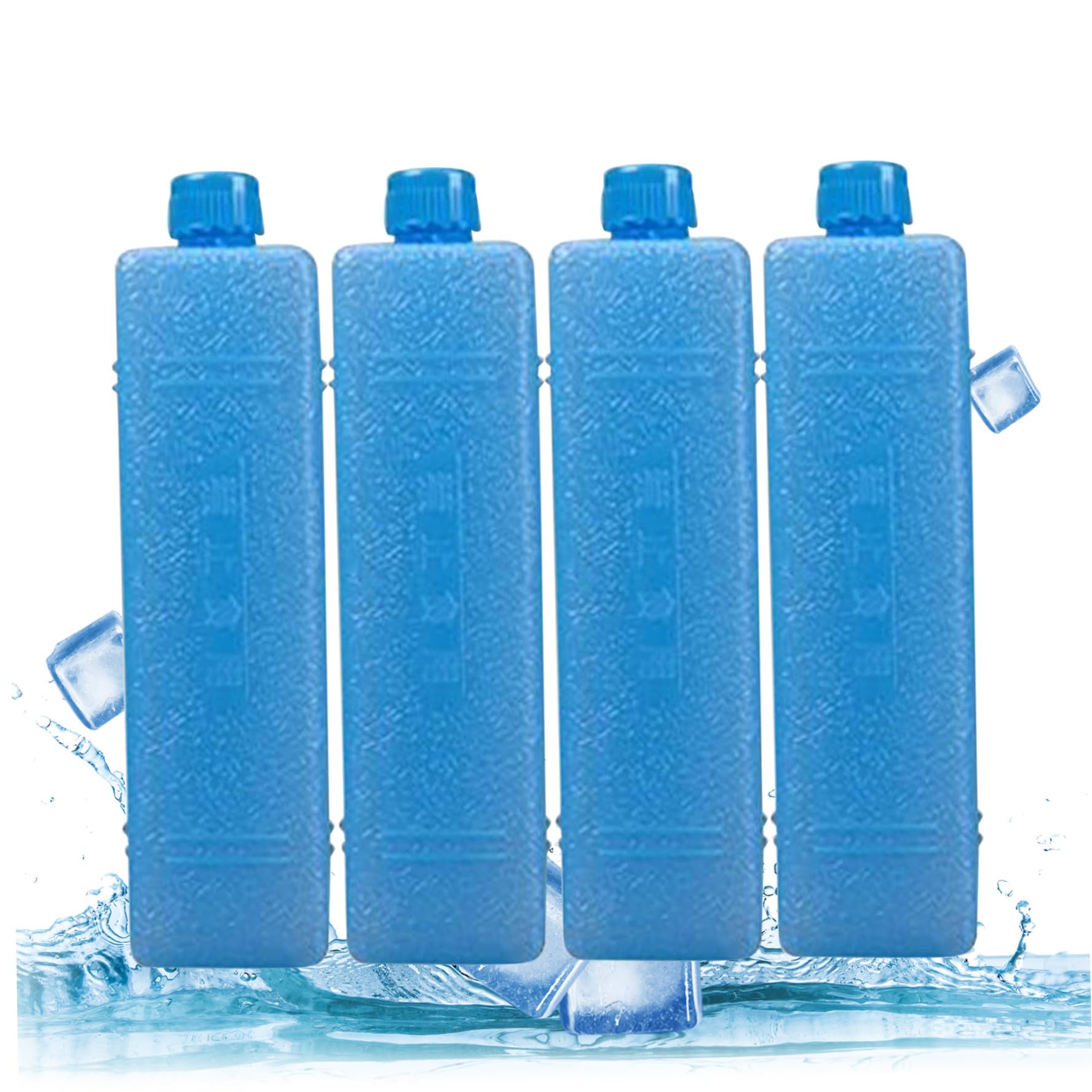 Jorzer Ice Packs Long Lasting Freezer Blocks Reusable Portable Cooler Freezer Ice Packs Keep Cool for Refrigerator Air Conditioner Fan 4Pcs (Random Color)