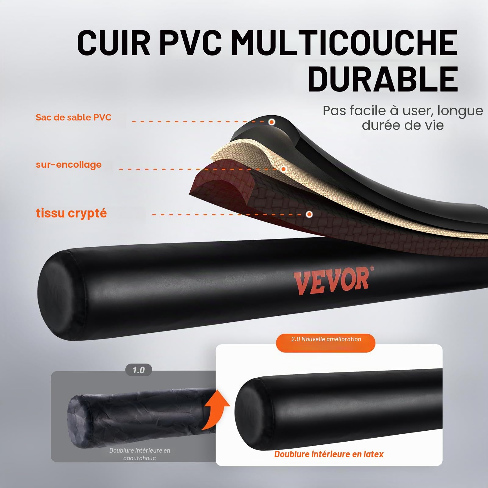 VEVOR Barre de Boxe Murale, Barre de Frappe réglable, entraîneur de Vitesse de Boxe avec Gants, Barre de Boxe réflexe Noire, équipement de Boxe pour Kickboxing, MMA, soulagement du Stress et Fitness