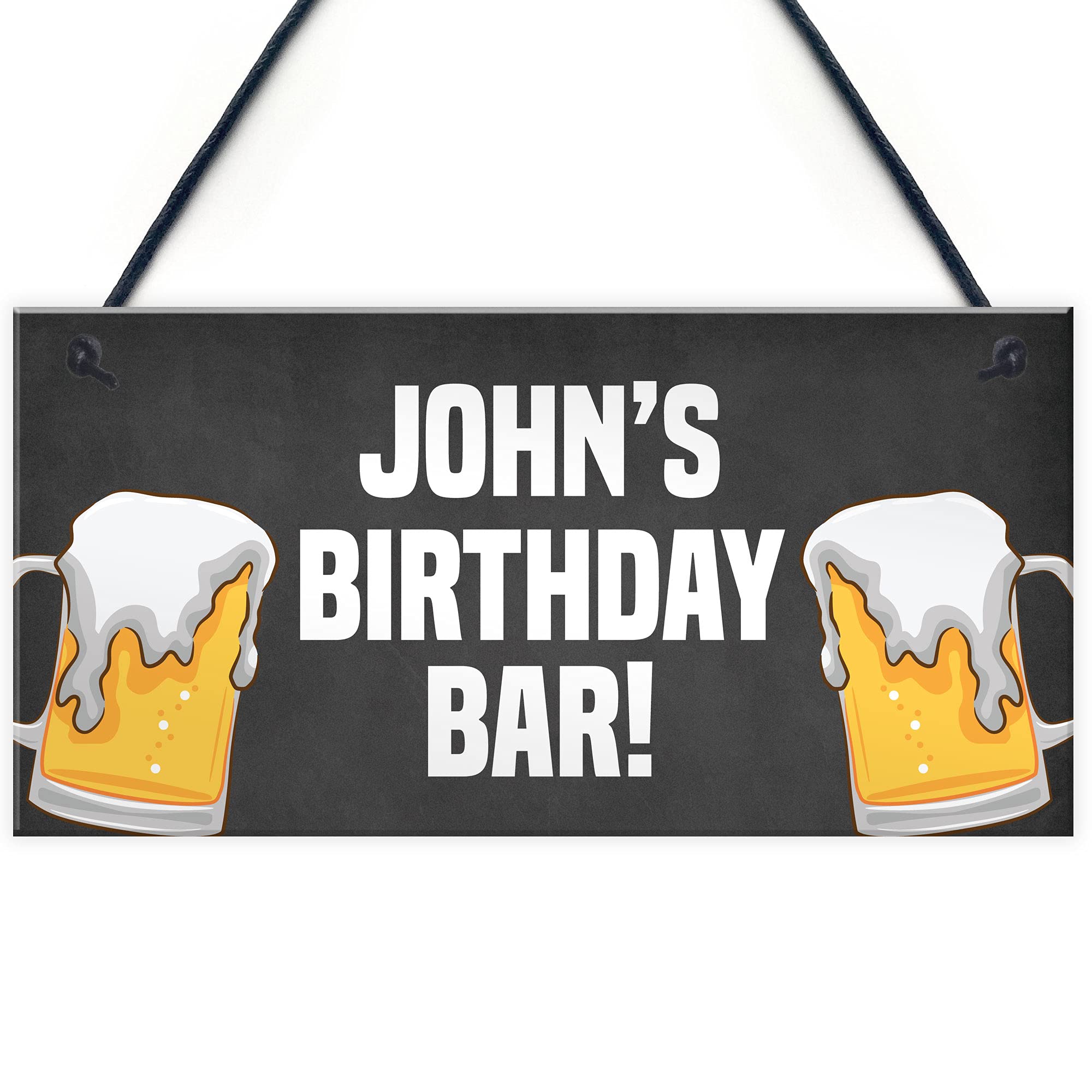 Home Bar Sign Personalised Birthday Gift Bar Pub Hanging Plaque Beer Gift For Men