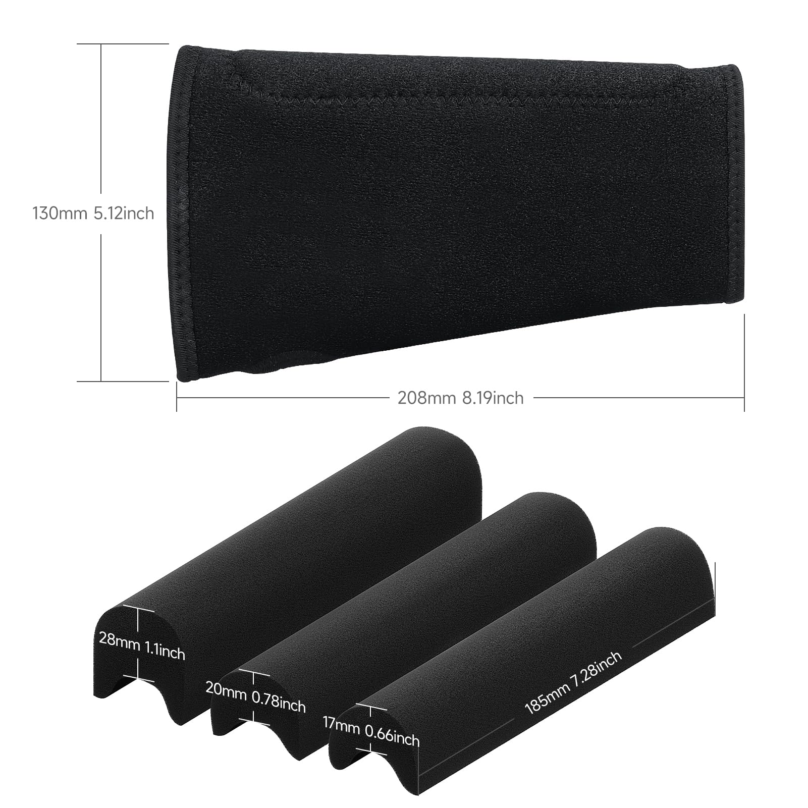 Feyachi Kit Elevador de mejilla para Rifle - Elevador de mejilla Ajustable para Culata de Rifle con 3 Almohadillas de Espuma EVA de Diferentes Alturas