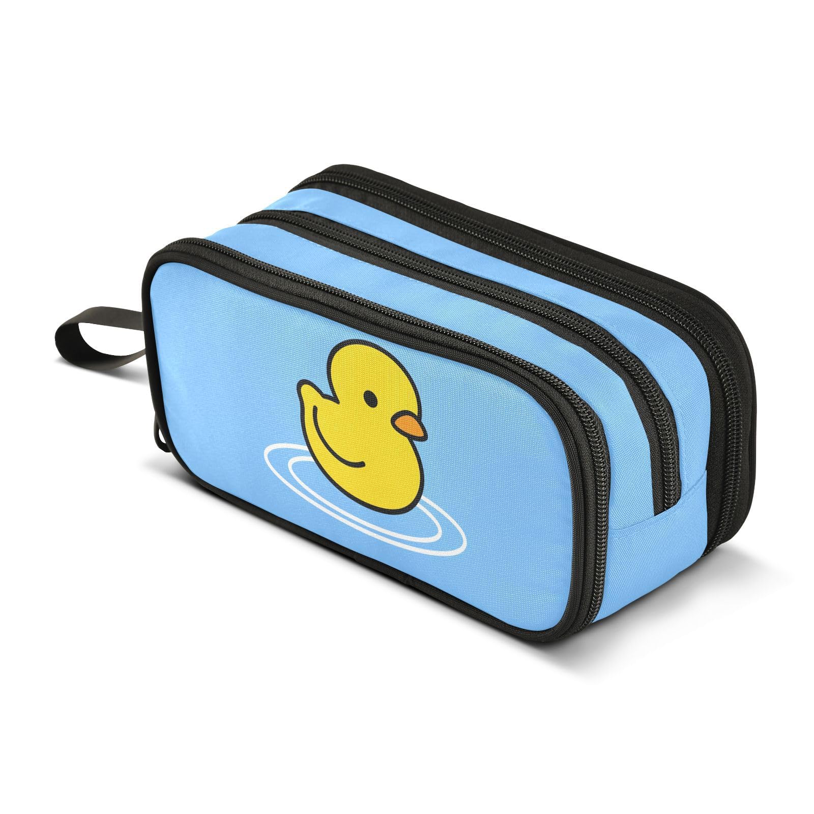 ISAOA Big Capacity Pencil Cases Cute Yellow Duck Pouch Bag Large Pen Bag Stationery Bag for Girls Boys Student Adults Zipper Pencil Pouch — image 1
