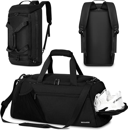 Bolsas de gimnasio para hombres y mujeres, mochila grande de gimnasio de 40 litros, múltiples bolsillos, bolsas deportivas con compartimento para