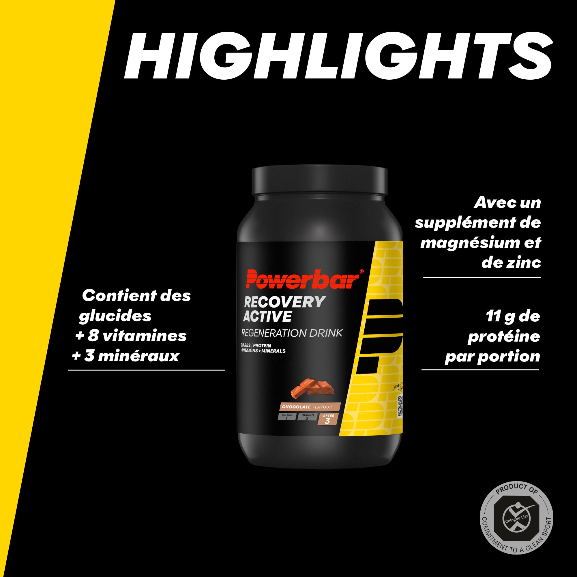 Powerbar Recovery Regenaration Drink (1210g) Chocolat - Intra- et post-entraînement - Post-entraînement