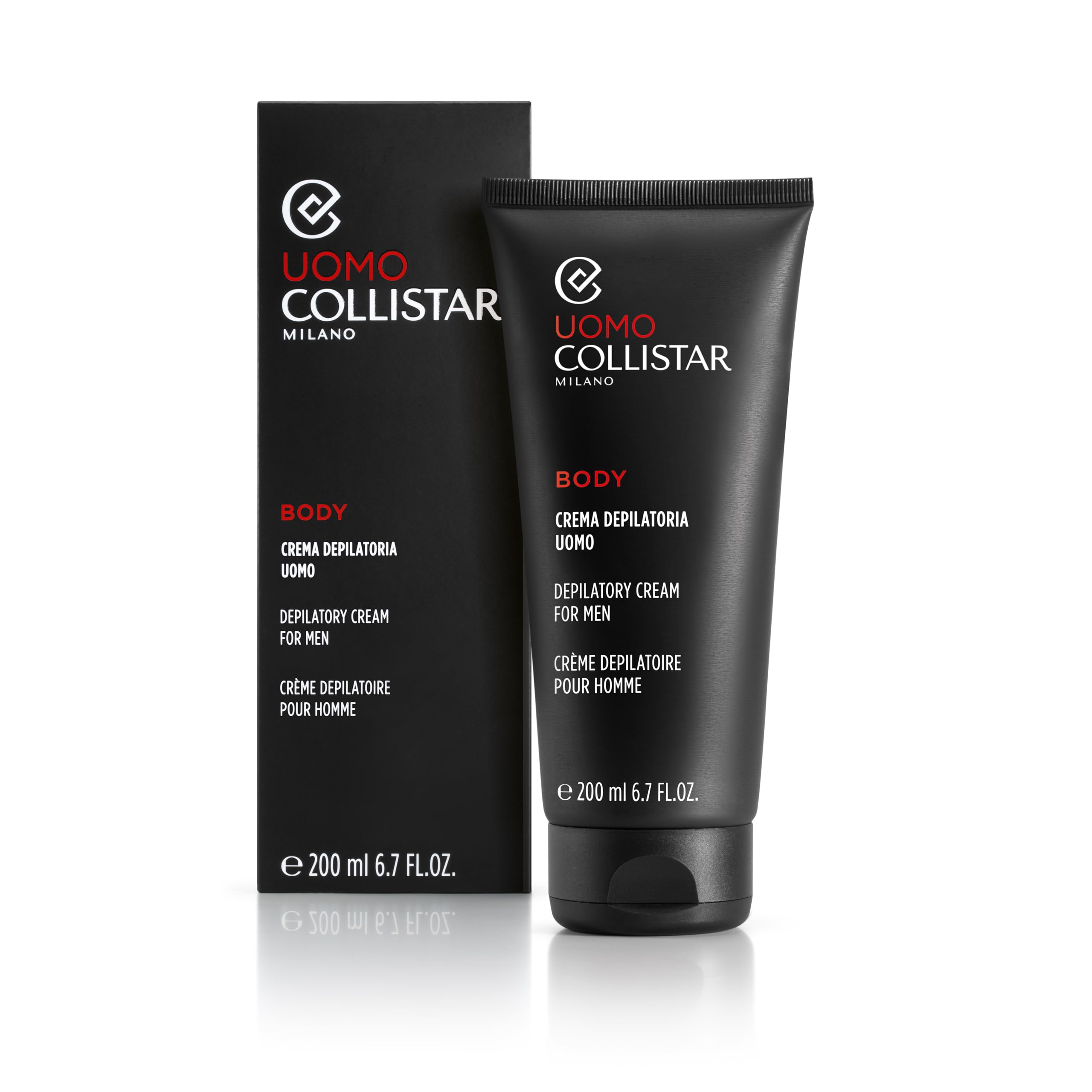 Collistar Crema depilatoria para hombre, depilación perfecta, sin irritar la piel, fácil aplicación, 200 ml