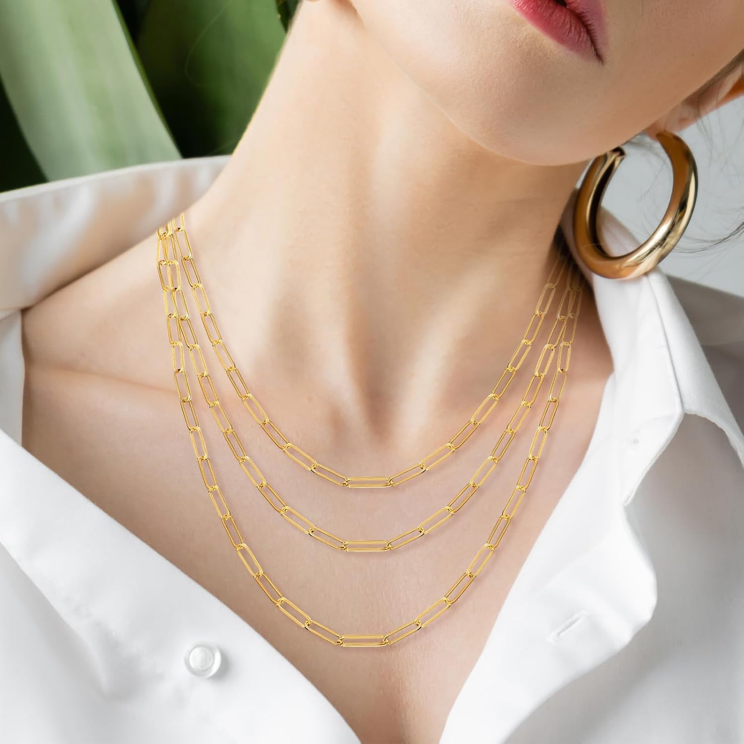 Quelay 20pcs Paperclip Chain Necklace Plated Chains Bulk Alloy Link Cable Necklace for Jewelry DIY Making Supplies Accessories - Image 2