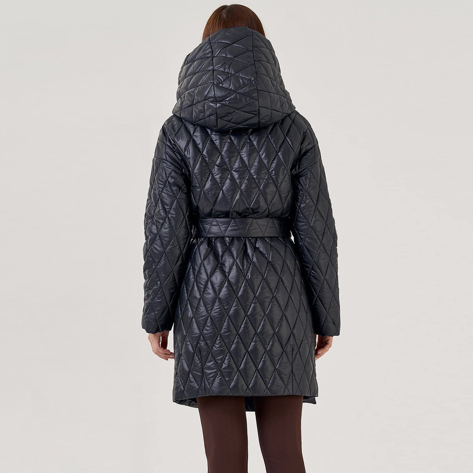 Generico Piumino Donna Senza Piumino Lungo con Cappuccio Ripiegabile Piumini Elegante Giacca Ripiegabile Donna Giacconi Invernali Taglie Grandi Cappotto Ultraleggero Giubbotti Imbottiti Giubbini